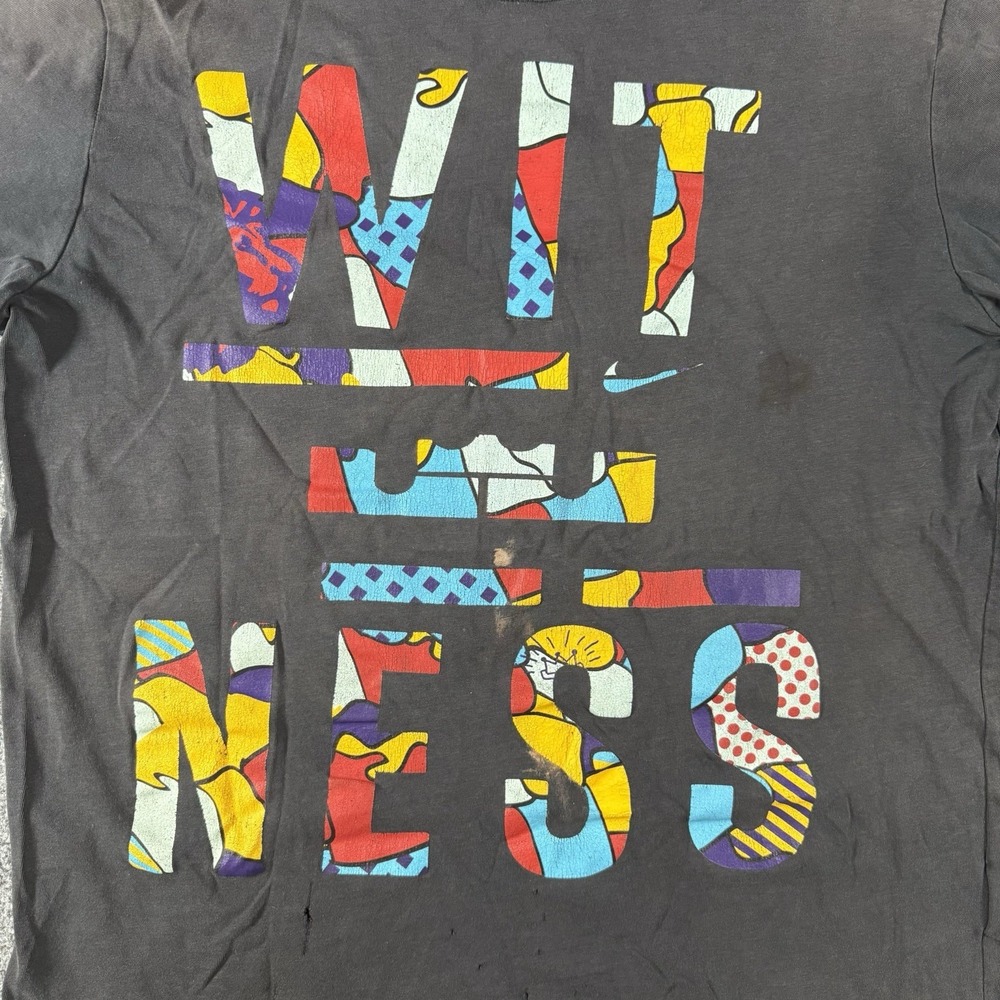 The Nike Tee Men's T Shirt Dri Fit L Short Sleeve Black Witness LeBron James - Picture 2 of 10